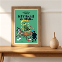 Tintin Forsideplakat 70x50 cm  "De 7 Krystalkugler"